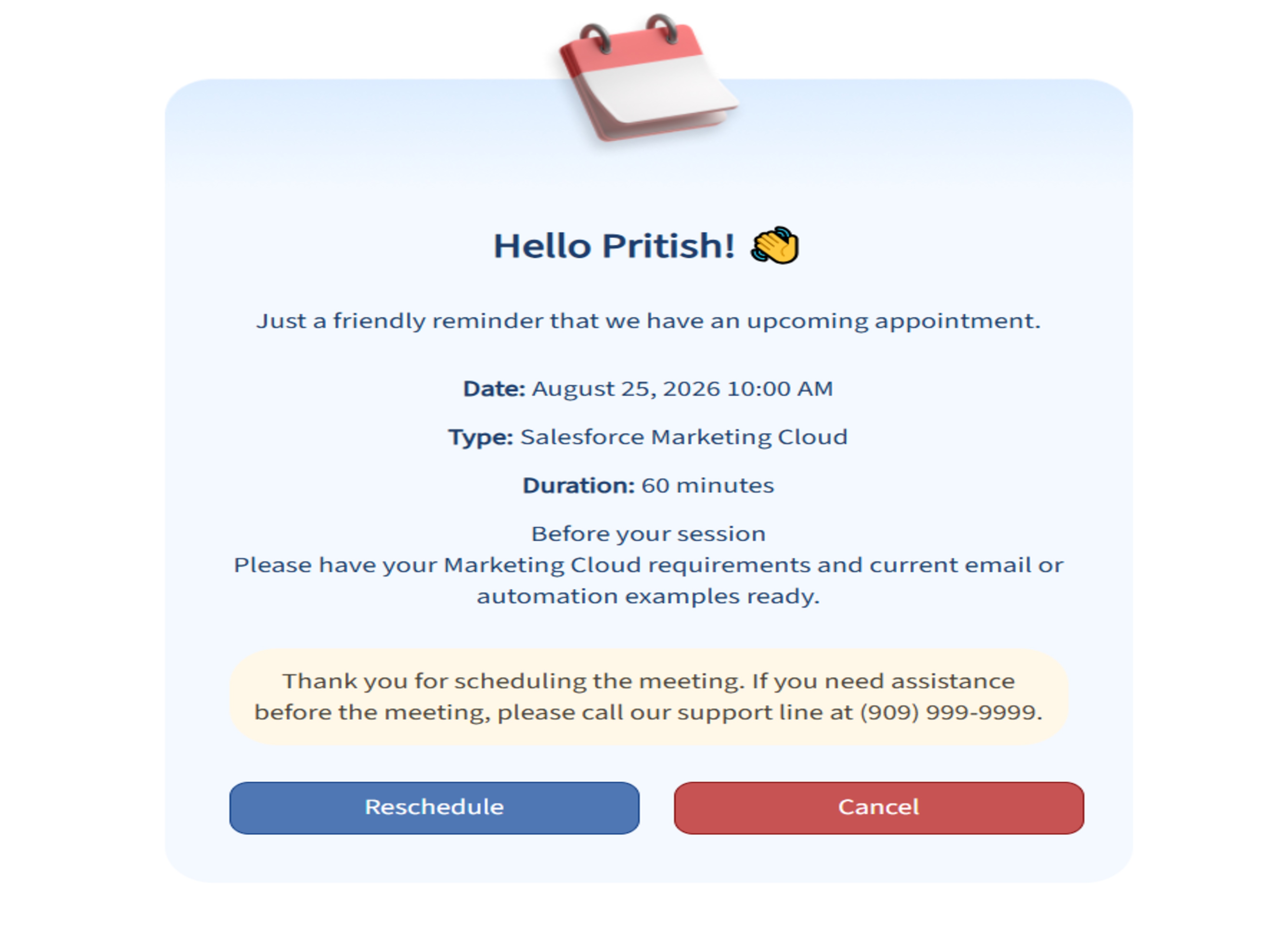 Appointment Reminder